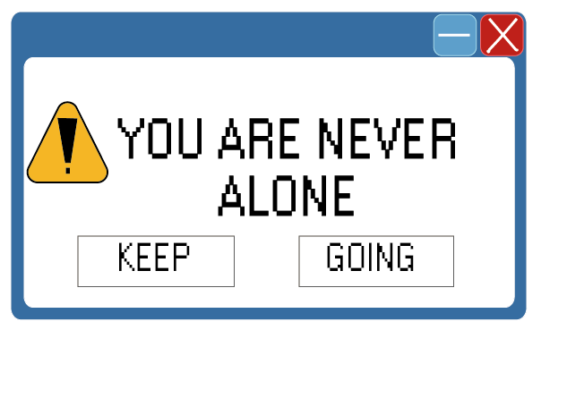 “You are never Alone” custom sticker