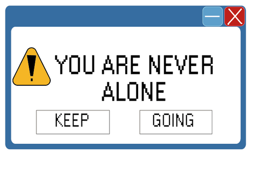 “You are never Alone” custom sticker